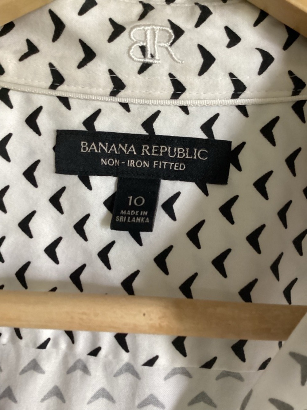♦️ Banana Republic Fitted Non-Iron Long Sleeve Shirt 10 Boomerang print - Picture 10 of 10
